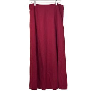 Red wool vintage maxi skirt, 12, 90s, preppy, academic, old money, classic